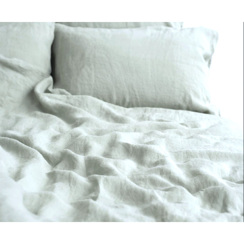 Linen Duvet Cover, Mist, Full / Double Duvet Cover + 2 Standard Pillowcases
