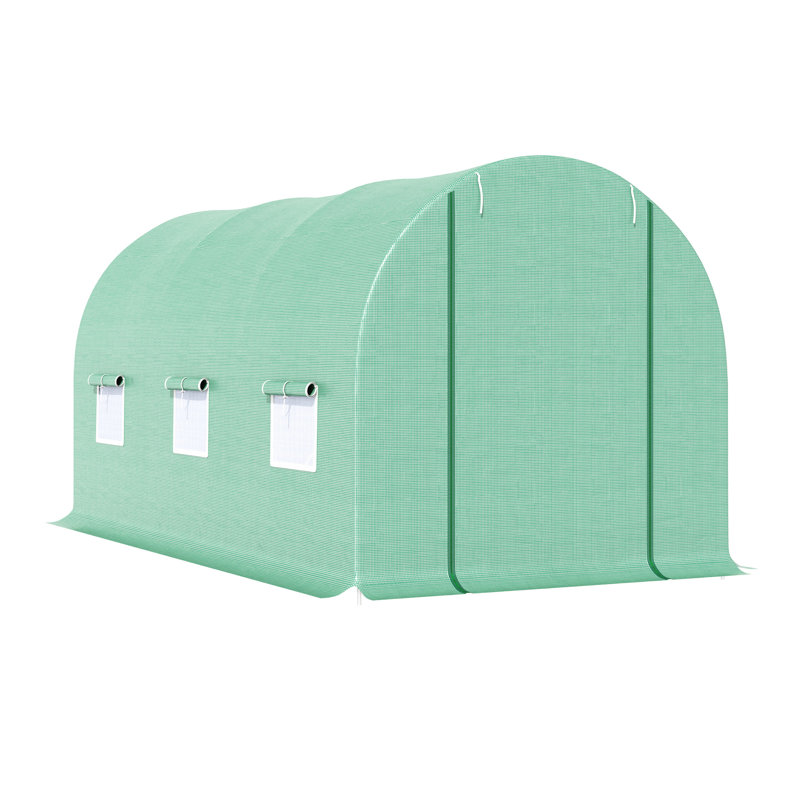 Serre de 15 pi x 6 pi x 7 pi, croissance des plantes avec une bonne ventilation, serre pour plantes: ventilation de plain-pied et cadre stable,