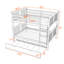 Lit superposé double au-dessus de double avec lit gigogne simple-741143544