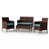 Structure brune / coussin bleu est en rupture de stock