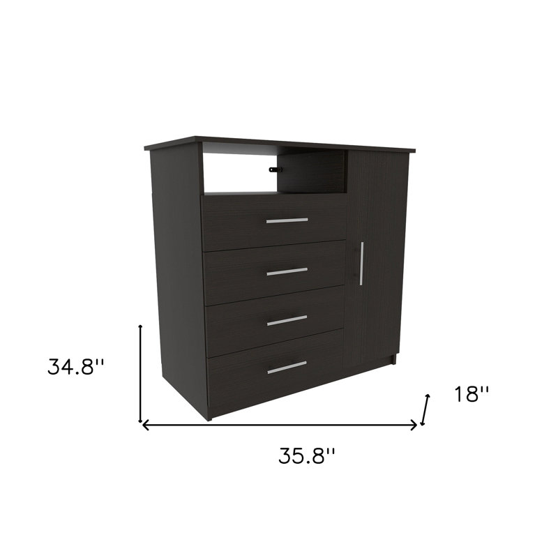  Commode 4 tiroirs 36 "noire