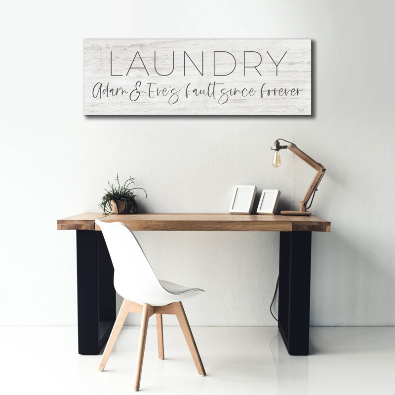 «Laundry - Adam and Eve's Fault Since Forever» par Lux + Me Designs, estampe numérique sur toile