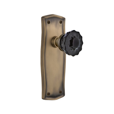 Prairie Plate with Crystal Black Door Knob