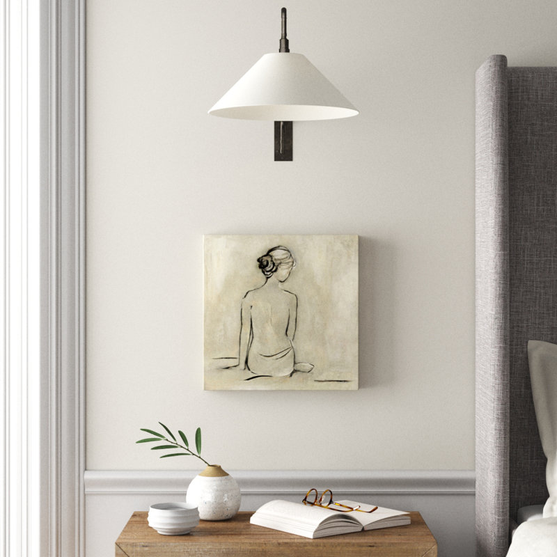 « bainer i drawing »-impression sur toile tendue, H 16 po x l 16 po x P 1,5 po