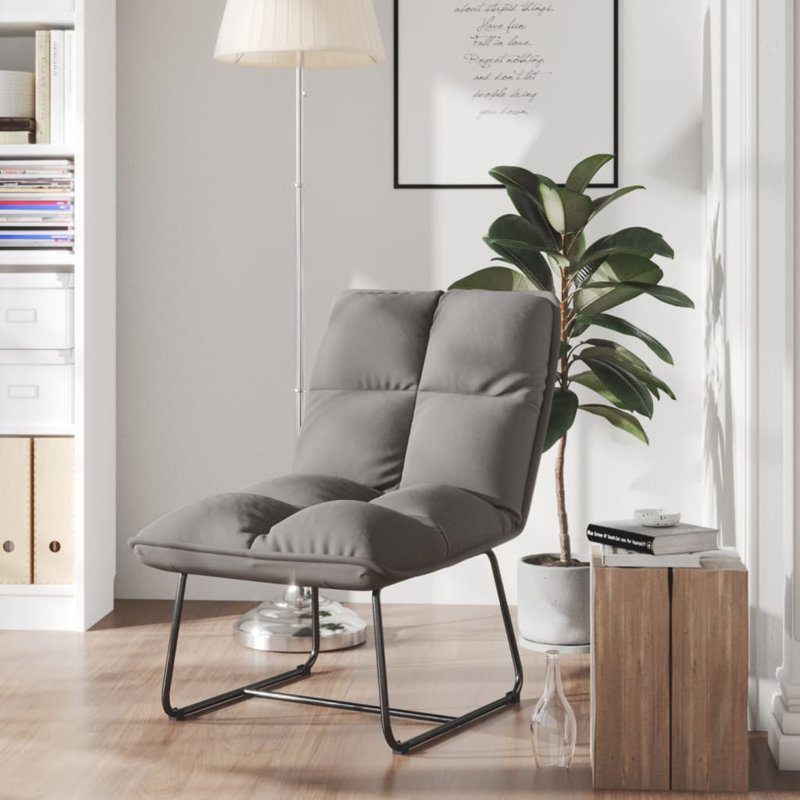 Fauteuil d'appoint Leisure Chair, Velours gris clair