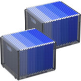 Hanging File Organizer, Mesh File Folder Box File Crate File Folder Organizer Storage Box, Letter Size ,2 Pack
