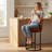 2-piece Linen-upholstered Bar Stools With Backrest For Kitchen Island-269811463