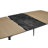 5-Piece Kitchen Dining Room Table Set 47" To 62" Extending MDF Wood Board & Metal Frame Dining Table With 4 Upholstered Chairs