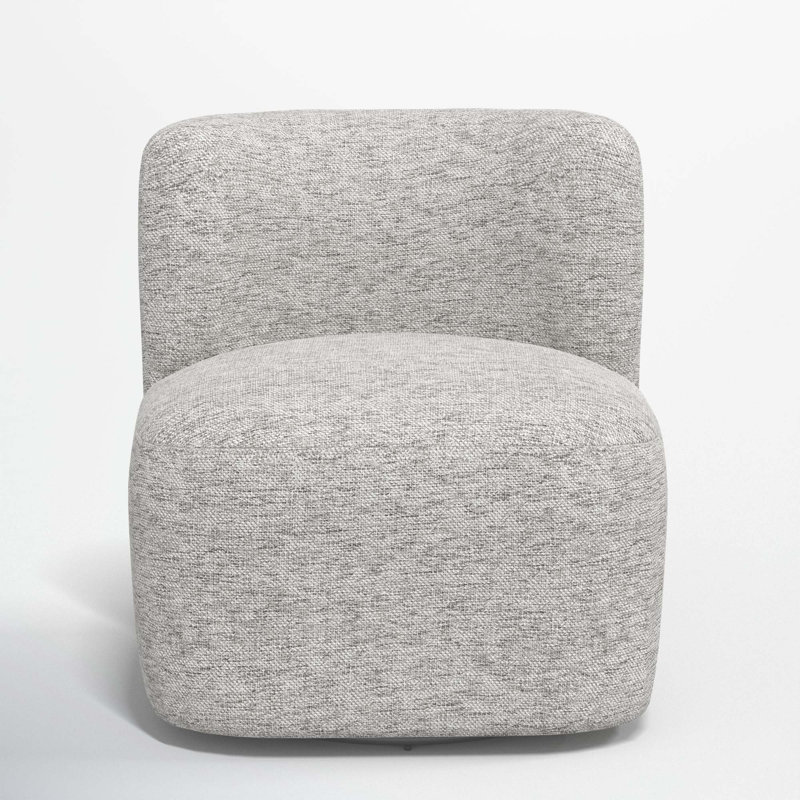Mariza 28" W Swivel Lounge Chair, Milsap Spray Sustain® Tweed
