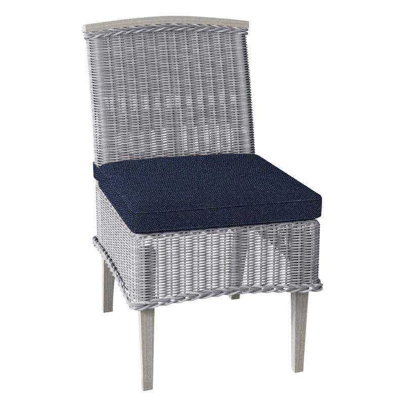Chaise d'appoint Astoria Woven - Huître, Welt, Indigo Intermix, Huître