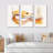 Dhatri " Burnt Orange Waves Abstract III " 3 - Pieces-1500201356-1500201355