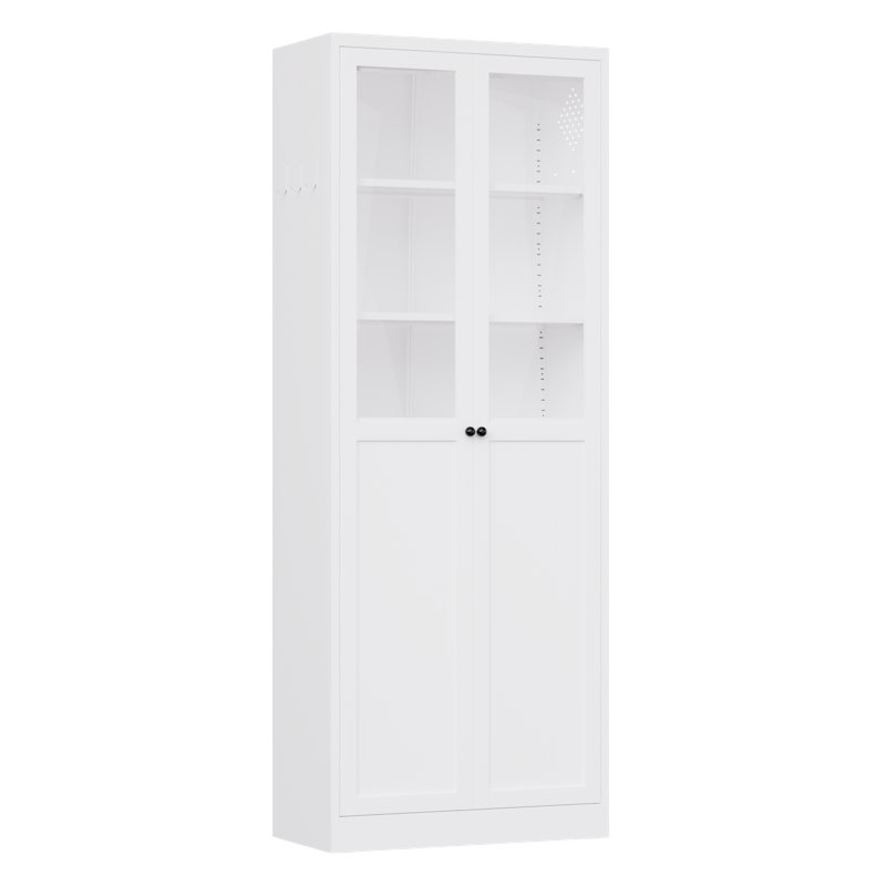 Armoires garde-manger en métal durables de 72 po avec tablettes réglables, rangement blanc moderne pour la cuisine