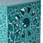 Tables d'appoint - 2, style, fer, bleu sarcelle craquelé, ajoute de la beauté à l'espace extérieur, aucune table d'assemblage requise