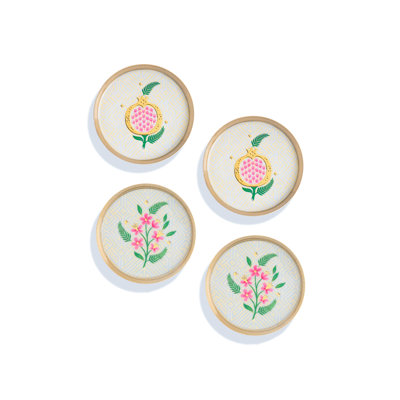 Blush Botanica Gold Foil Coaster Set
