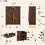 Armoire de rangement 31,5 po Mid-Century