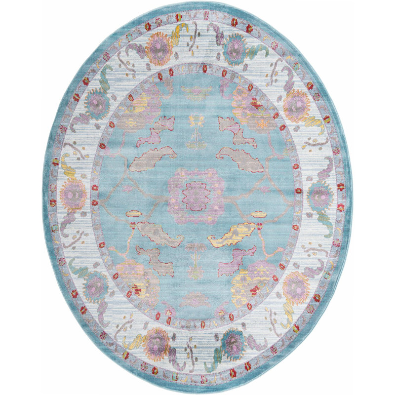 Paragon Floral Indoor Rug, Oval 8'2" x 10'