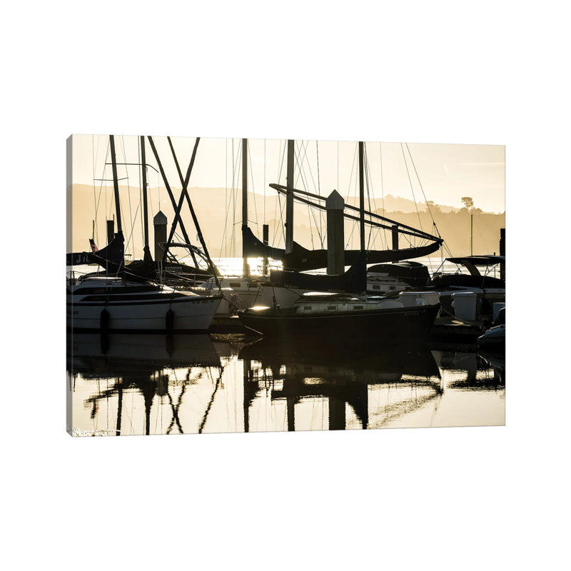 Sleeping Sailboats by Heather Roberson - Wrapped Canvas Print, 30.48 cm H x 45.72 cm W