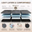 Matelas en mousse à mémoire de forme pliable 3 po Alwyn Home, matelas escamotable pliable avec housse lavable-40876992