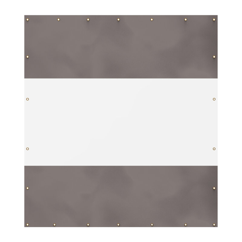 Rideau transparent d'extérieur robuste, Gris, H 118,9 po x l 83 po