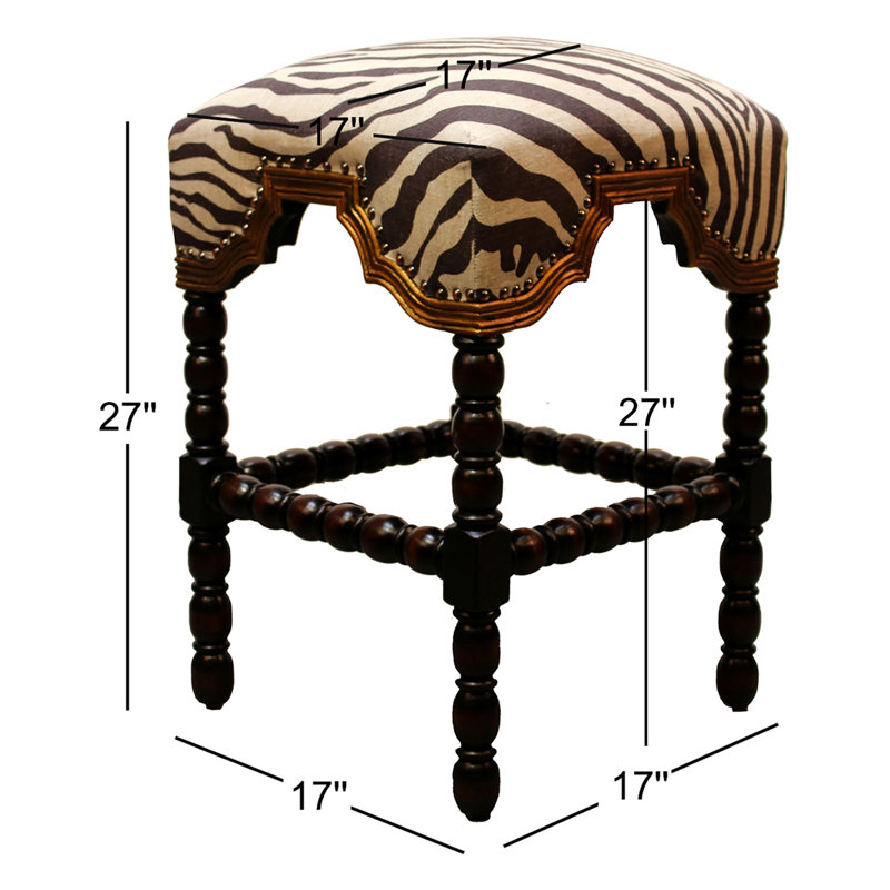 Mithusha Solid Wood Counter Stool
