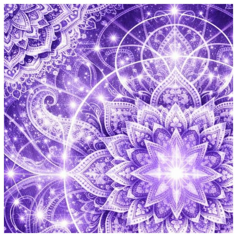 Couvertures de mandala mauves complexes, 60 po L x 80 po H