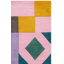 Tapis rose / orange / beige en laine touffeté à la main Harsirat-808093094