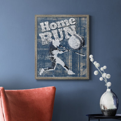 Toile encadrée de qualité supérieure Home Run Hitter - prête à être accrochée