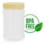 Royalford Round Plastic Canister Jar with Lid - 1000ml