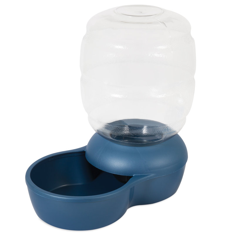 Blue 1-Gallon Automatic Pet Waterer with Microban