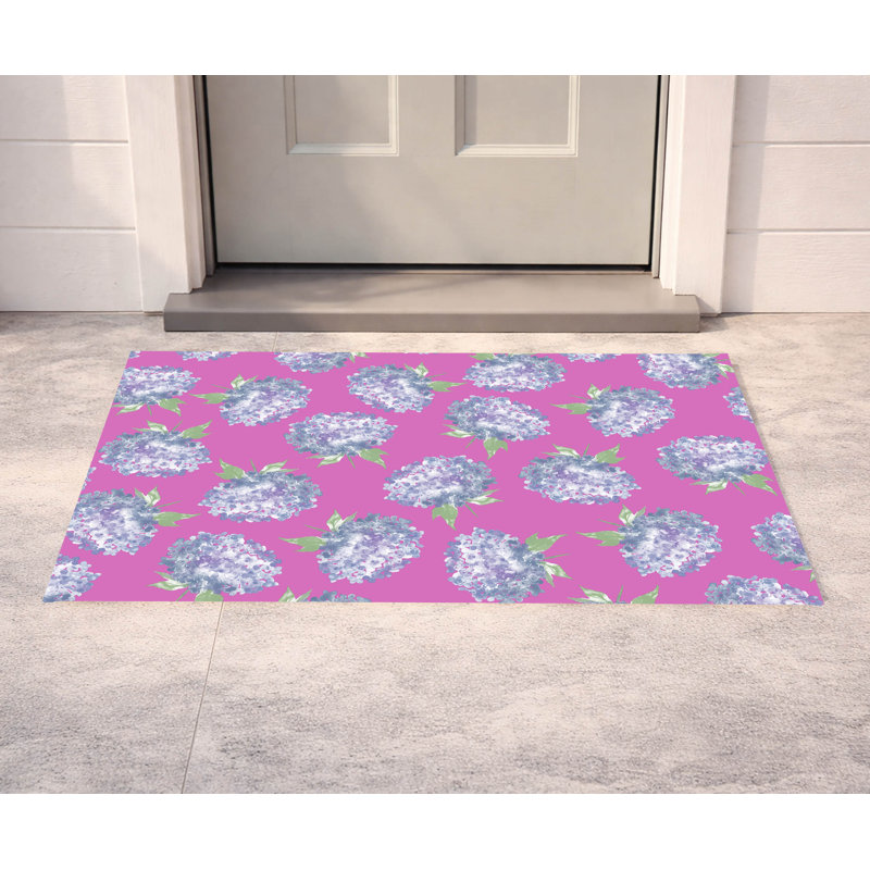 Paillasson Hydrangea Love, Pink, 21" W x 34" L