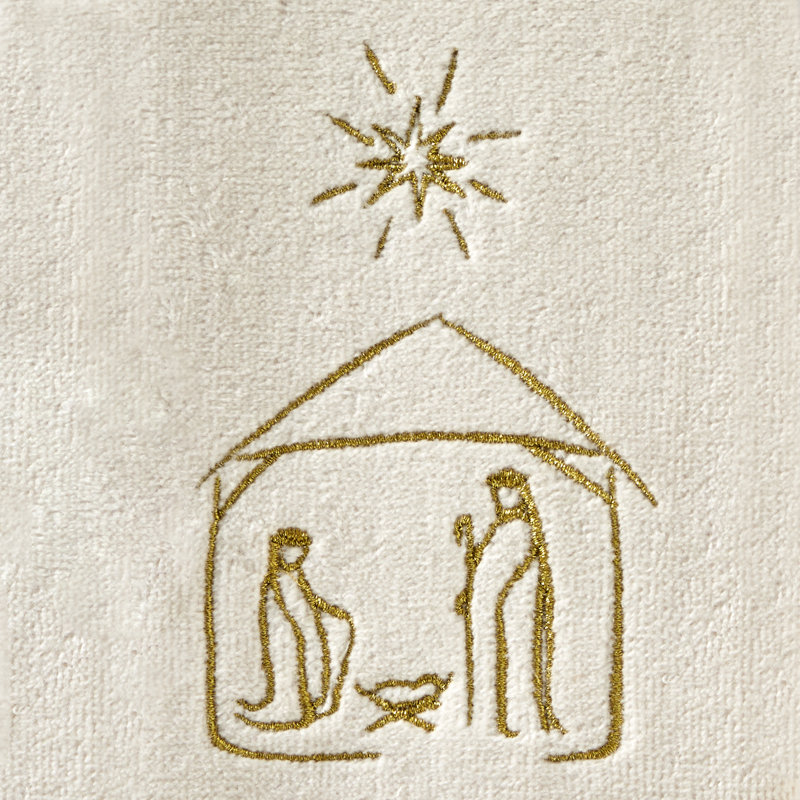 SKL Home Nativity Hand Towel (2-Pack), Cream