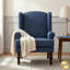 Fauteuil à oreilles rembourré Damiyah-2123415549