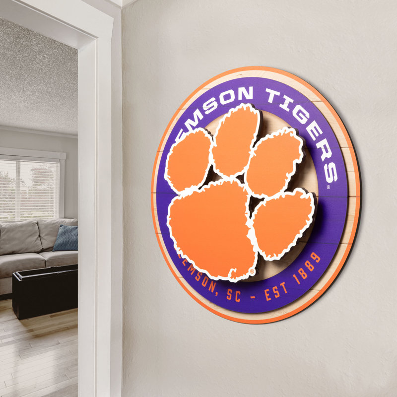 NCAA Clemson Tigers 3DX Circle Wall Art