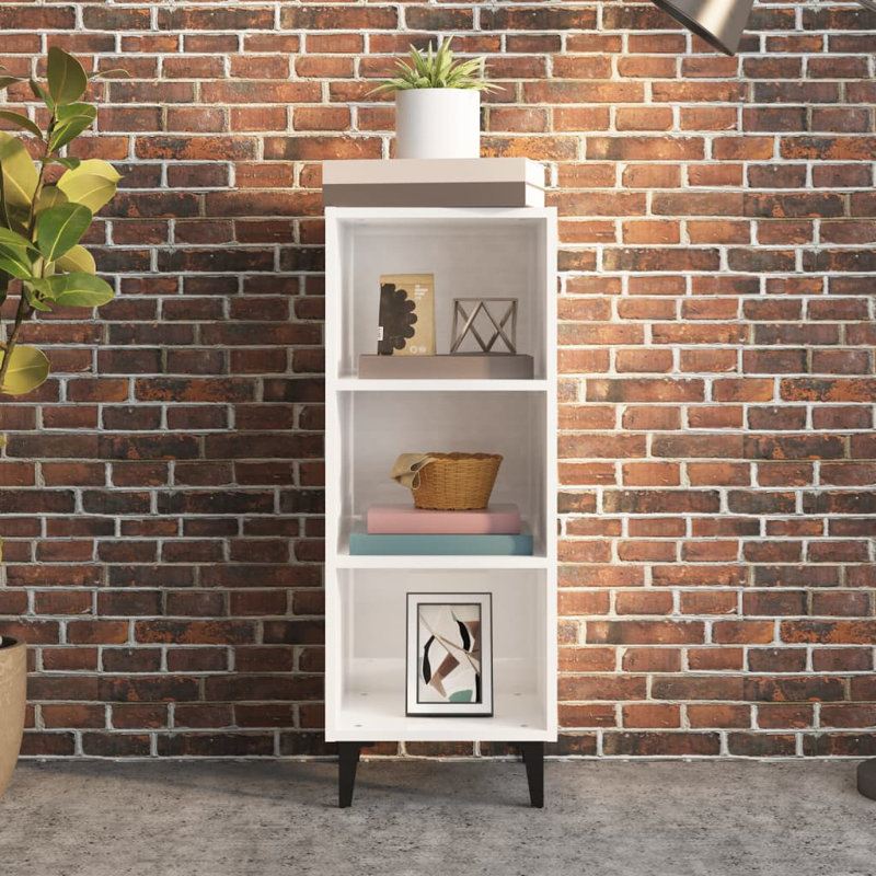 Emmi 90cm H x 34.5cm W Bookcase, High Gloss White