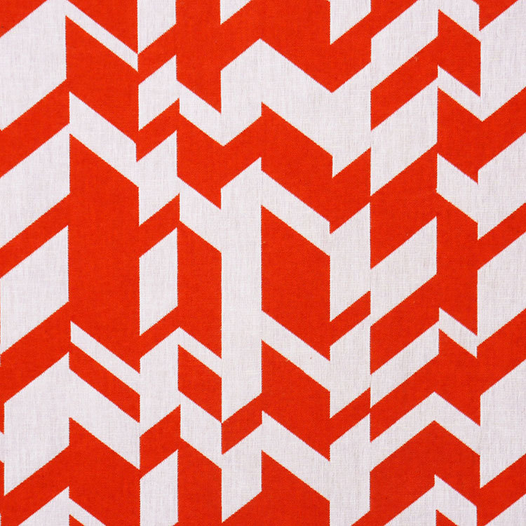 Tissu géométrique, Papaye