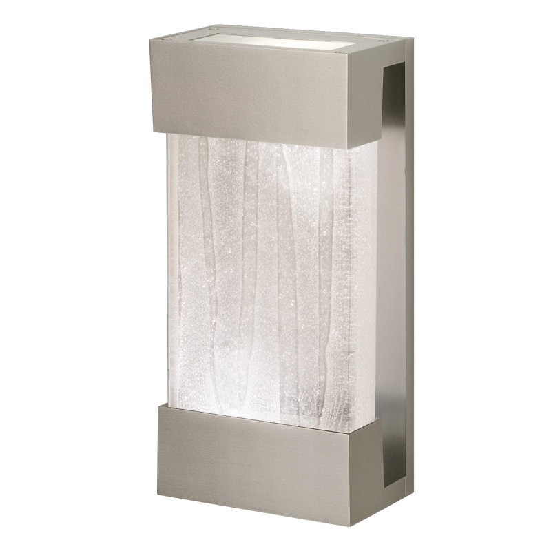Crystal Bakehouse 2 - Light Outdoor Flush Mount, Silver, Clear, 24" H x 7" W