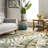 Elen SpinClean Machine Washable Natural Leaves Area Rug-2029322374