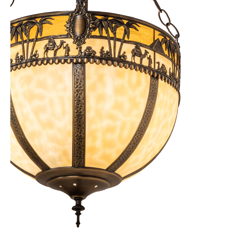 Luminaire suspendu urne 4 lumières