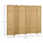 Alyas 240cm W x 170cm H 6 - Panel Solid Wood Folding Room Divider