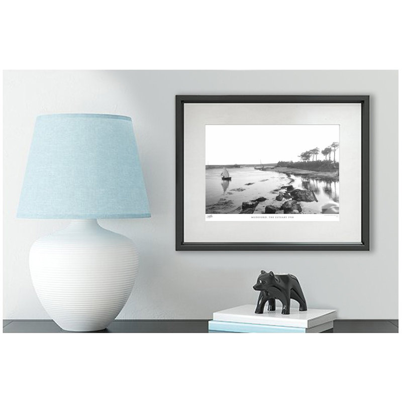 Mudeford, The Estuary 1918 by Francis Frith - Single Picture Frame Print, 60cm H x 80cm W x 2.3cm D