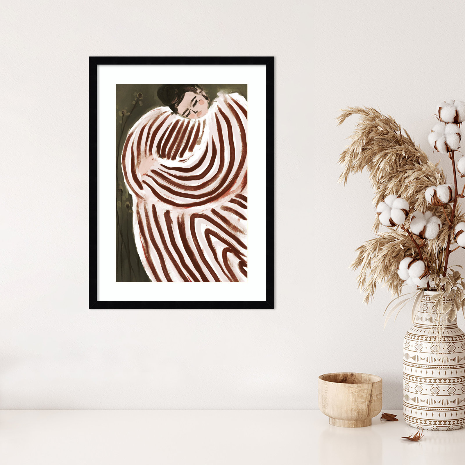 Galya "Sleeping Princess" Print, Black , 25" H x 19" W