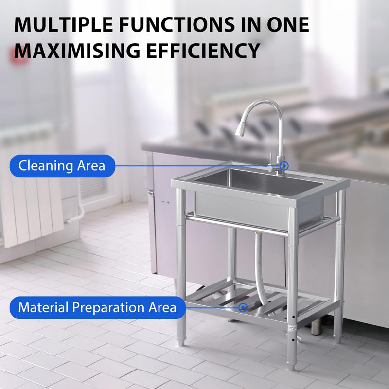 304 Stainless Steel Freestanding Sink