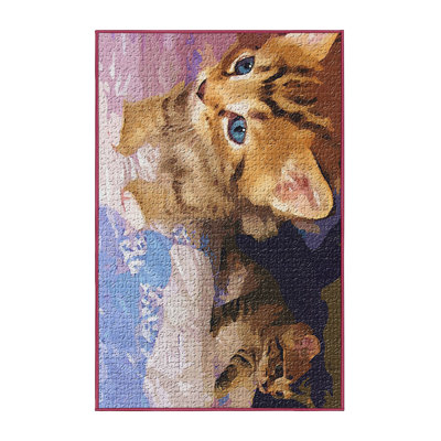 Tapis brun chat