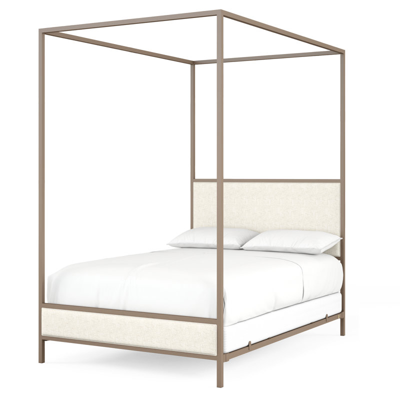 340 Modern Classic Canopy Bed | Complete Canopy, Queen, Bronze
