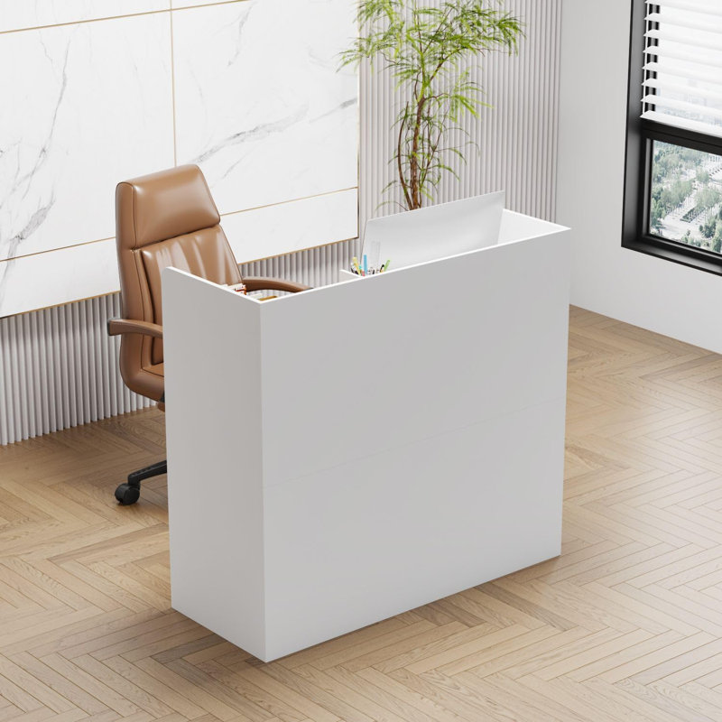Rectangle Solid + Manufactured Wood Reception Desk