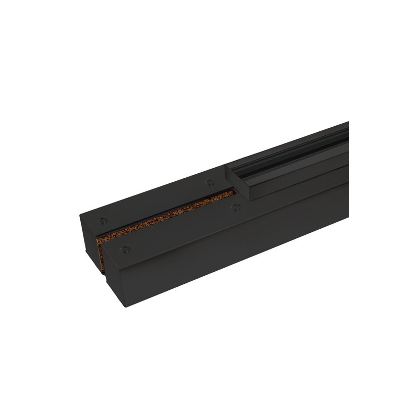 Embase flottante pour porte simple de 36 po FHC HF45MBS 1-3 / 4 po x 4-1 / 2 po préparée pour montage sur verre FHC STD OHCC 1/2 '- noir mat