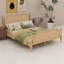 Structure de lit plateforme en bois massif Chikezie avec tête de lit, structure de lit en osier de style bohémien avec tête de lit-858942294-866610732