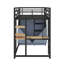 Lit mezzanine double en métal avec bureau, tablettes, prise de courant, lumière DEL et garde-robe-1277106968-1277106949