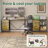 114" L-Shaped Desk With Power Hub, Industrial Gaming Desk - 6 Drawers, Removable Monitor Stand, Rustic Brown Home Office