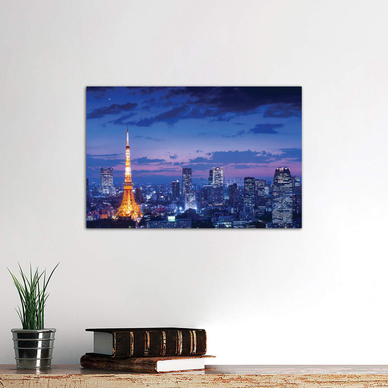 Tokyo Night View 1 Piece Wrapped Canvas Wall Art, 45.72cm H x 66.04cm W x 3.81cm D